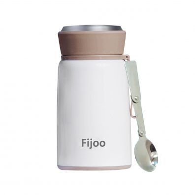 thermos with spoon in lid